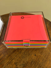 Memo Square White or Rainbow in Holder