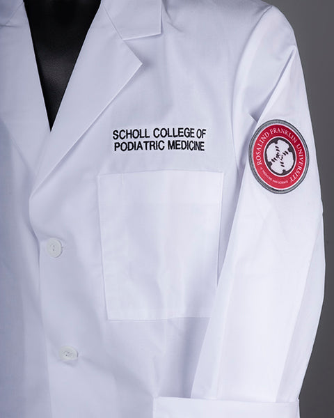 SCHOLL EMBROIDERED WHITE COAT W/PATCH